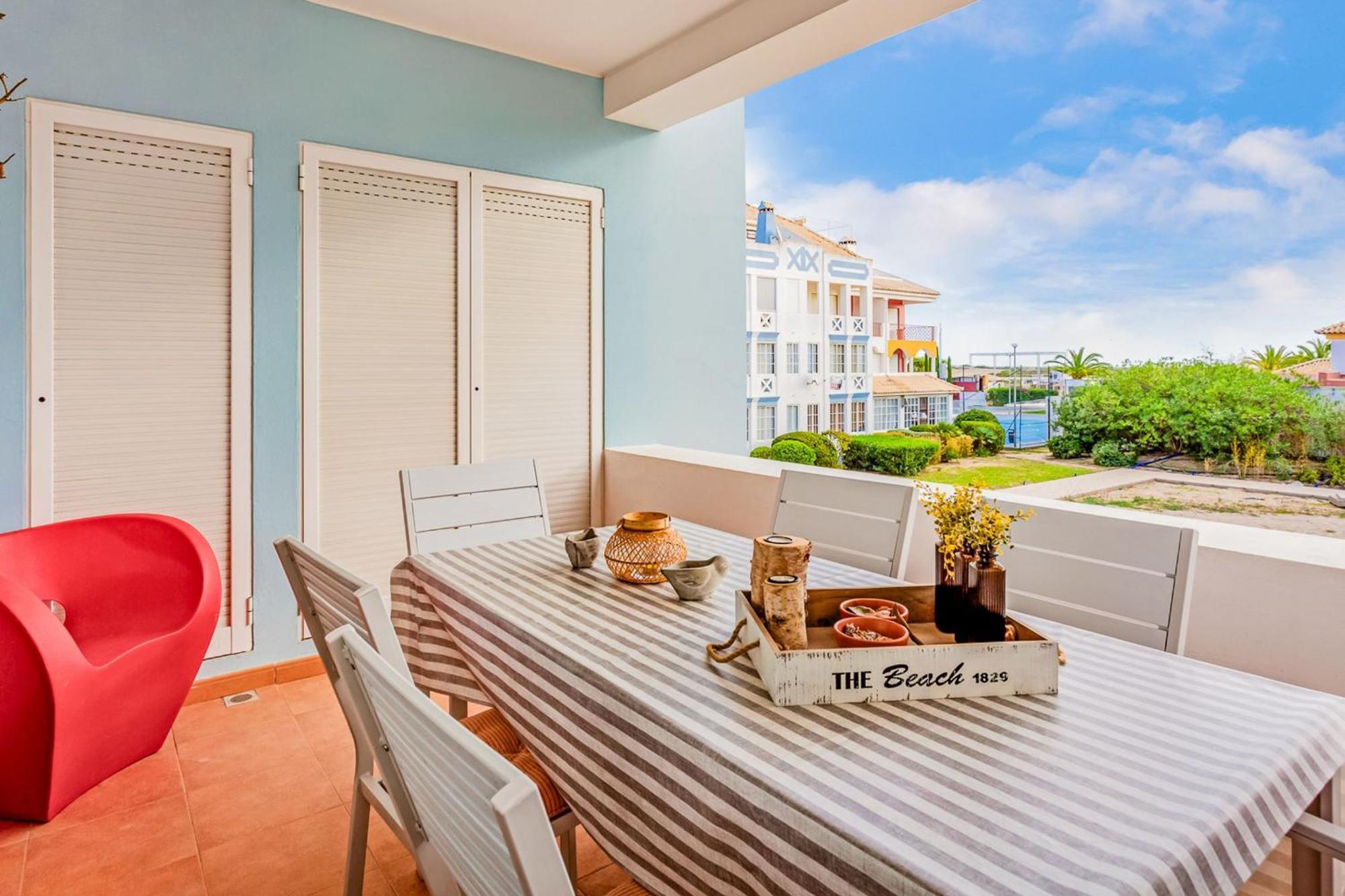 Golden 1 Bdr Flat W/ Balcony & Pool By Lovelystay Cabanas De Tavira Bagian luar foto